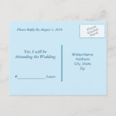 RSVP Beach Wedding Uitnodiging Briefkaart (Achterkant)