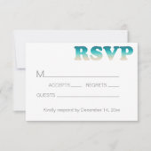 RSVP Beach Wedding Waterverf Ombre Kaartje (Voorkant)