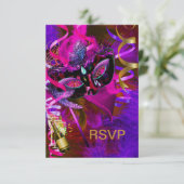 RSVP Beantwoorden Maskerade Maskers Champagne (Staand voorkant)