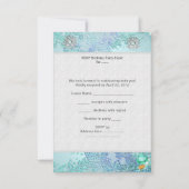 RSVP Beantwoorden Quinceanera Zachte Blauwgroen Ti (Achterkant)