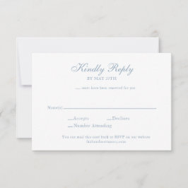 RSVP behuizing Kaart Dusty Blue bruiloft uitnodigi