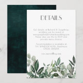 RSVP-behuizingskaart groen leed Kaart (Voorkant / Achterkant)