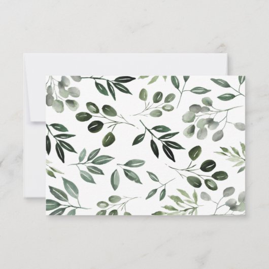 RSVP-behuizingskaart groen leed RSVP Kaartje (Achterkant)