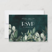 RSVP-behuizingskaart groen leed RSVP Kaartje (Voorkant)