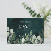 RSVP-behuizingskaart groen leed RSVP Kaartje (Staand voorkant)