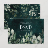 RSVP-behuizingskaart groen leed RSVP Kaartje (Voorkant / Achterkant)