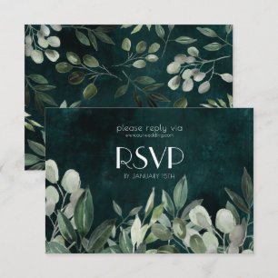 RSVP-behuizingskaart groen leed RSVP Kaartje