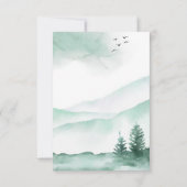 RSVP Bergachtig Woud Watercolor Modern Kaart (Achterkant)
