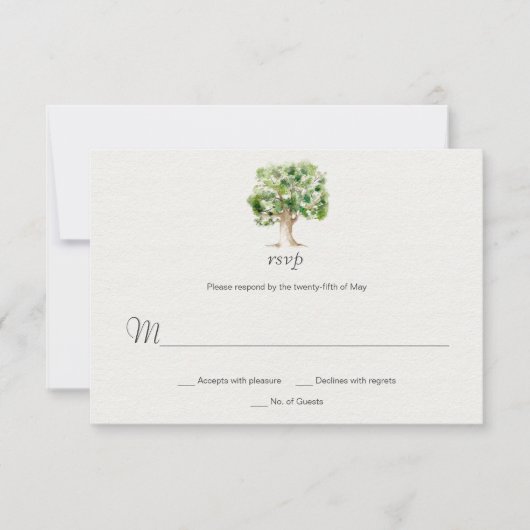 RSVP bijtende eikenboom | Kaartje (Voorkant)