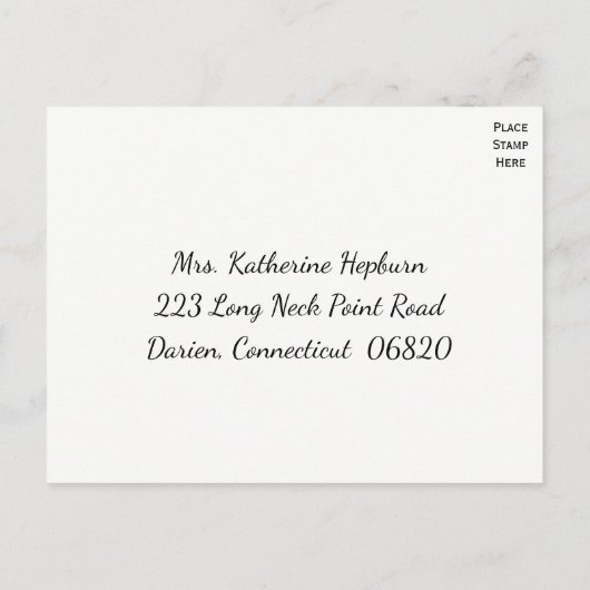 RSVP Black and White Minimalist Wedding Uitnodiging Briefkaart (Achterkant)