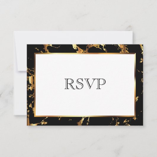 RSVP Black en Gold Marble (Voorkant)