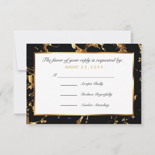 RSVP Black en Gold Marble (Achterkant)