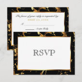 RSVP Black en Gold Marble (Voorkant / Achterkant)