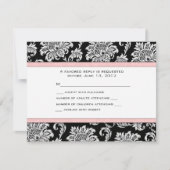 RSVP Black en Light Pink Damask (Voorkant)