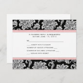 RSVP Black en Light Pink Damask (Voorkant / Achterkant)