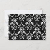 RSVP Black en Silver Damask Kaartje (Achterkant)