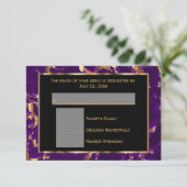 RSVP Black, Gold en Paarse marmer (Staand voorkant)