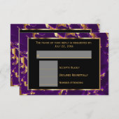 RSVP Black, Gold en Paarse marmer (Voorkant / Achterkant)
