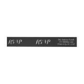RSVP Black of aangepaste kleuren Omwikkelbaar Adreslabel (Individueel)