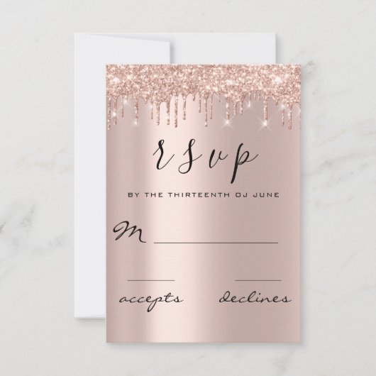 RSVP Black Roos Gold Glitter-schijven Lux (Voorkant)