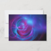 RSVP Blauw Violet en Roze Kosmische Swirly Fractal (Voorkant)