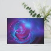RSVP Blauw Violet en Roze Kosmische Swirly Fractal (Staand voorkant)