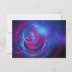 RSVP Blauw Violet en Roze Kosmische Swirly Fractal