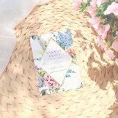 RSVP | Blauwe en Paarse Waterverf bloesem met goud