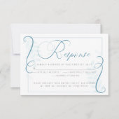 RSVP | Blauwgroen blauw simultaan schuiven Kaart (Voorkant)