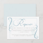 RSVP | Blauwgroen blauw simultaan schuiven Kaart (Voorkant / Achterkant)