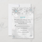 RSVP Blauwgroen Blue Winter Wonderland Verjaardag (Voorkant)