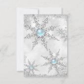 RSVP Blauwgroen Blue Winter Wonderland Verjaardag (Achterkant)