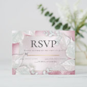 RSVP | Bleek Burgundy Pearl Shimmer Kaart (Staand voorkant)