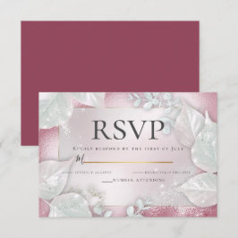 RSVP | Bleek Burgundy Pearl Shimmer Kaart