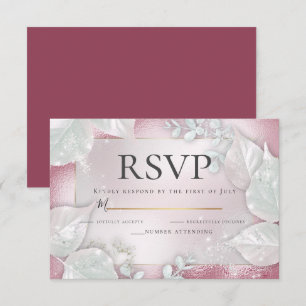 RSVP Bleek Burgundy Pearl Shimmer Kaart