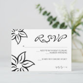 RSVP | Bloemd |wit Kaartje (Staand voorkant)