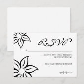 RSVP | Bloemd |wit Kaartje (Voorkant / Achterkant)