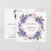 *~* RSVP Bloemenkrans Boho QR AR12 Huwelijk Kaart (Voorkant / Achterkant)