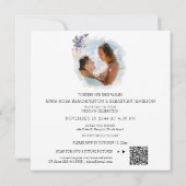 *~* RSVP Bloemenkrans Boho QR AR12 Huwelijk Kaart (Achterkant)