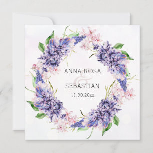 *~* RSVP Bloemenkrans Boho QR AR12 Huwelijk Kaart