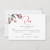 RSVP | Bloemenrode & witte Rembrandt tulpen Kaartje (Voorkant)