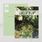 RSVP bloementuin Uitnodiging Briefkaart (Voorkant / Achterkant)