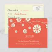 RSVP - Bloom Uitnodiging Briefkaart (Voorkant / Achterkant)