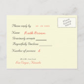 RSVP - Bloom Uitnodiging Briefkaart (Achterkant)