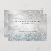 RSVP Blue Pearl Snowflake Kerstfeest (Voorkant / Achterkant)