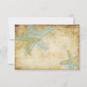 RSVP  BLUE STARFISH WEDDING INVITATIONS (Voorkant)