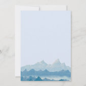 RSVP (Blue waterverf Mounrange bruiloft) Kaart (Achterkant)