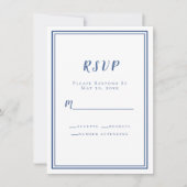 RSVP Blue White Simple Modern Minimalist (Voorkant)
