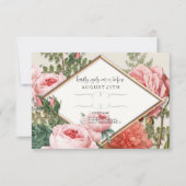 RSVP Blush Roos Gold Romantisch  Roze Bloemen (Voorkant)