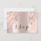 RSVP Blush Sweet 16de Jurk Bruids Shower Roos Kaartje (Achterkant)